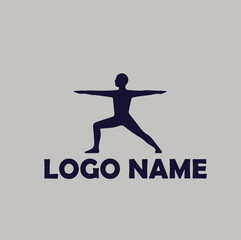 Yoga studio logo simple flat vector illustration Icon
