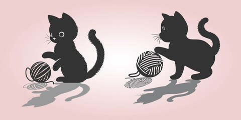 Minimal yet expressive cat silhouette artwork ideal for patterns, prints, and icons.