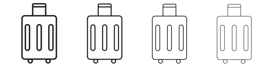 Suitcase icon vector graphics. black style vector icons