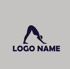 Yoga studio logo simple flat vector illustration Icon
