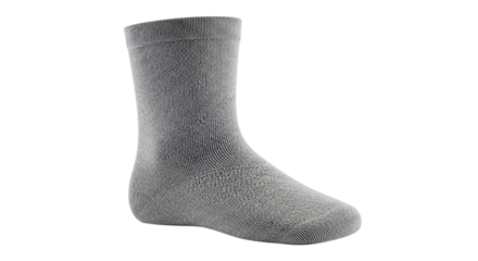 Single sock with patterned texture isolated on transparent background