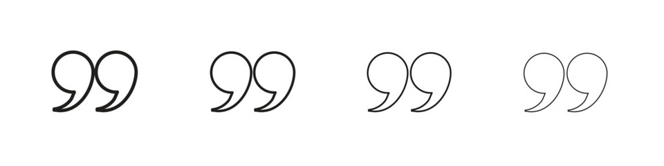 Quote right icon vector graphics. black style vector icons