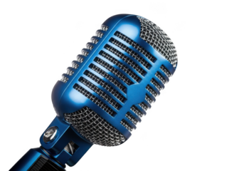 Vintage microphone isolated on transparent background