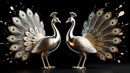 Abstract background with peacock 