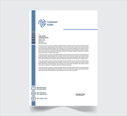 modern letter head minimal simple and professional  template