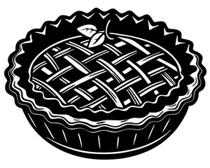 Apple Pie Silhouette, Traditional Thanksgiving Dessert SVG