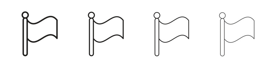 Flag icon vector graphics. black style vector icons