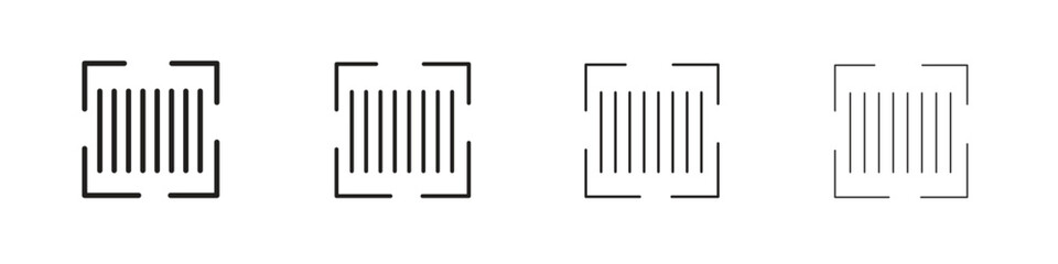 Barcode read icon vector graphics. black style vector icons