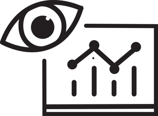 monitor display  icon. with pie and bar charts representing data visualization or business analytics