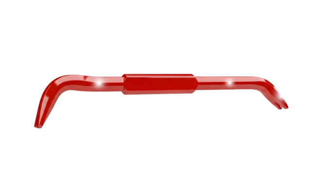 Red Crowbar, Metal Tool