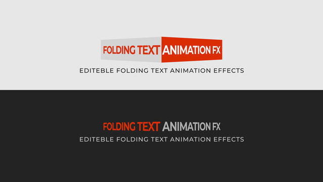 Folding Text Animation Effects