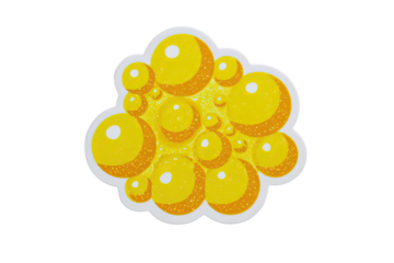 Cluster of yellow bubbles