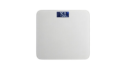 Digital bathroom scale isolated on transparent background