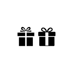 set of gift, box, present, surprise, Christmas gift icon outline silhouette  
