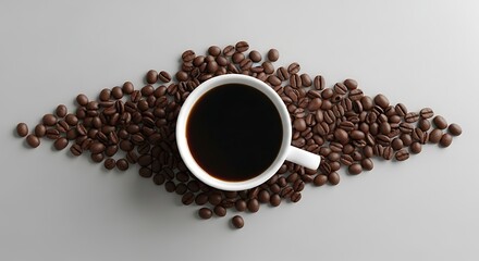 Coffee Cup and Beans