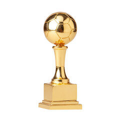 Gold soccer trophy