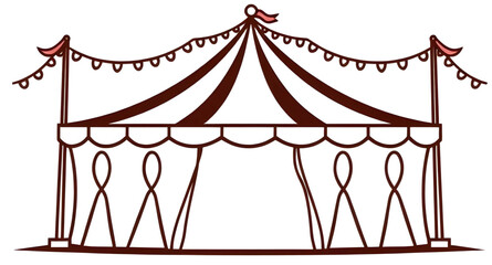 cartoon festival tent, circus carnival cartoon, vintage circus tent, circus illustration, cartoon fairground tent, circus dome cartoon, circus shelter cartoon, circus top cartoon, amusement park tent 