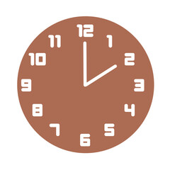vector clock icon two o'clock