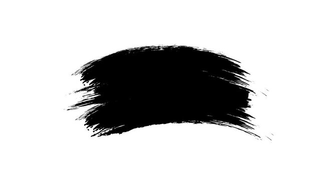 Hand-drawn Overlay of black paint brush animation, paint the black brush background and your text with an alpha channel. 