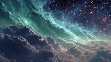 blue sky over the sea