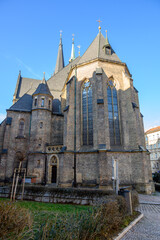 Obraz premium Neo-Gothic Church of St. Prokop on Sladkovskeho square in Zizkov district of Prague, Czech Republic