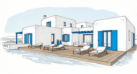 Cycladic Architecture: A Serene Villa Design