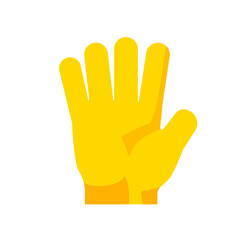 Open hand or stop hand sign - vector icon