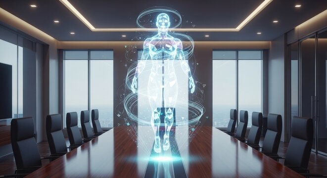Holographic Human Anatomy in Modern Conference Room