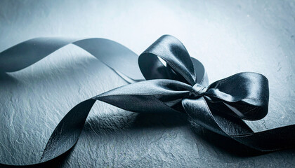 Gift Box with Ribbon Partial View. Black Friday concept. Generated Image