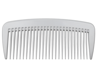 Plastic comb isolated on transparent background
