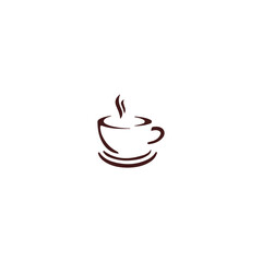 Coffee cup icon logo design