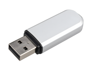 USB flash drive isolated on transparent background