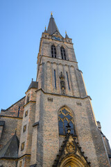 Neo-Gothic Church of St. Prokop on Sladkovskeho square in Zizkov district of Prague, Czech Republic