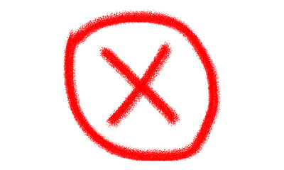 Obraz premium Red cross symbol inside a circle isolated on transparent background