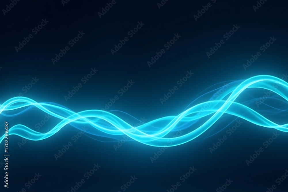 Poster generative ai: abstract glowing wave form