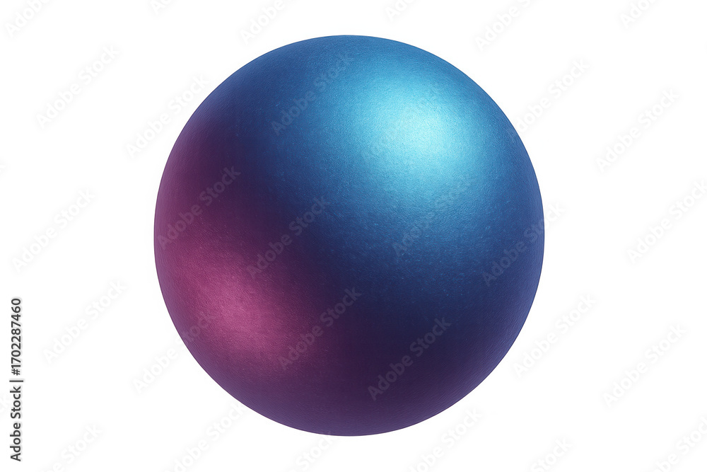 Aufkleber gradient sphere with metallic texture rotating on transparent background, perfect for graphic design