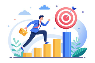 business man and graph