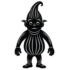 Cute cartoon black cat and other animals vector illustration with fun Halloween design