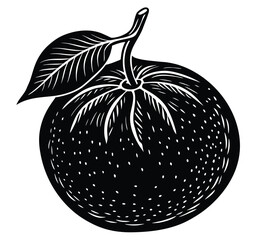 Apple pumpkin and orange fruit vector illustration with leaves and autumn theme