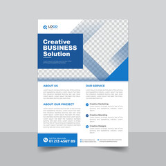 Modern business flyer A4 template, brochure layout design, annual report cover, creative poster template, corporate flyer for marketing
