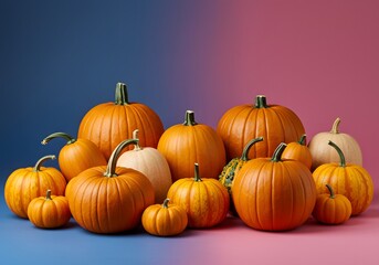pumpkins on the ground