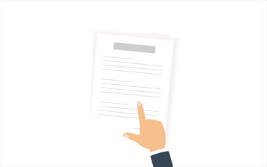 Illustrator vector file of human hand moving documents, applications with a finger gesture. High resolution picture for easy integration into business, office.