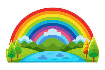 rainbow over the sea