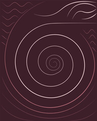 Elegant organic abstract in powder blush and rose pink