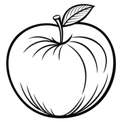 Apple vector illustration with leaf fresh fruit icon