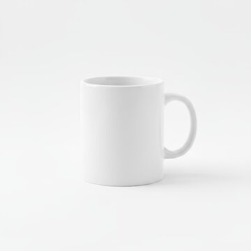 mockup tasse blanche isol&eacute;e sur fond blanc.