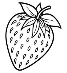 Vector illustration of a fresh red apple with a green leaf, a healthy and sweet fruit icon