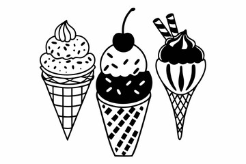 set of ice cream