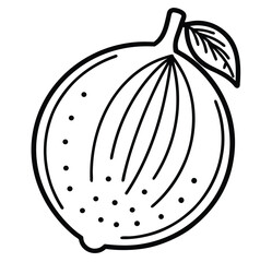 Vector illustration of fresh and healthy ripe fruits including an apple, banana, and fig