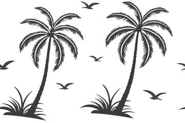 Fototapeta premium palm tree silhouettes